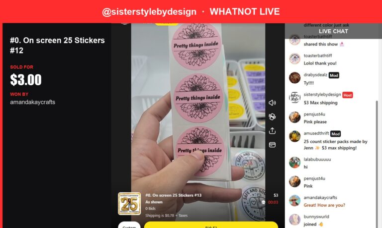 Sticker Bundle Scores Big on Whatnot