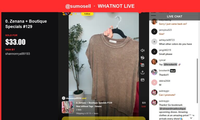A Chic Zenana Find at SumoSell's Whatnot Live Show!