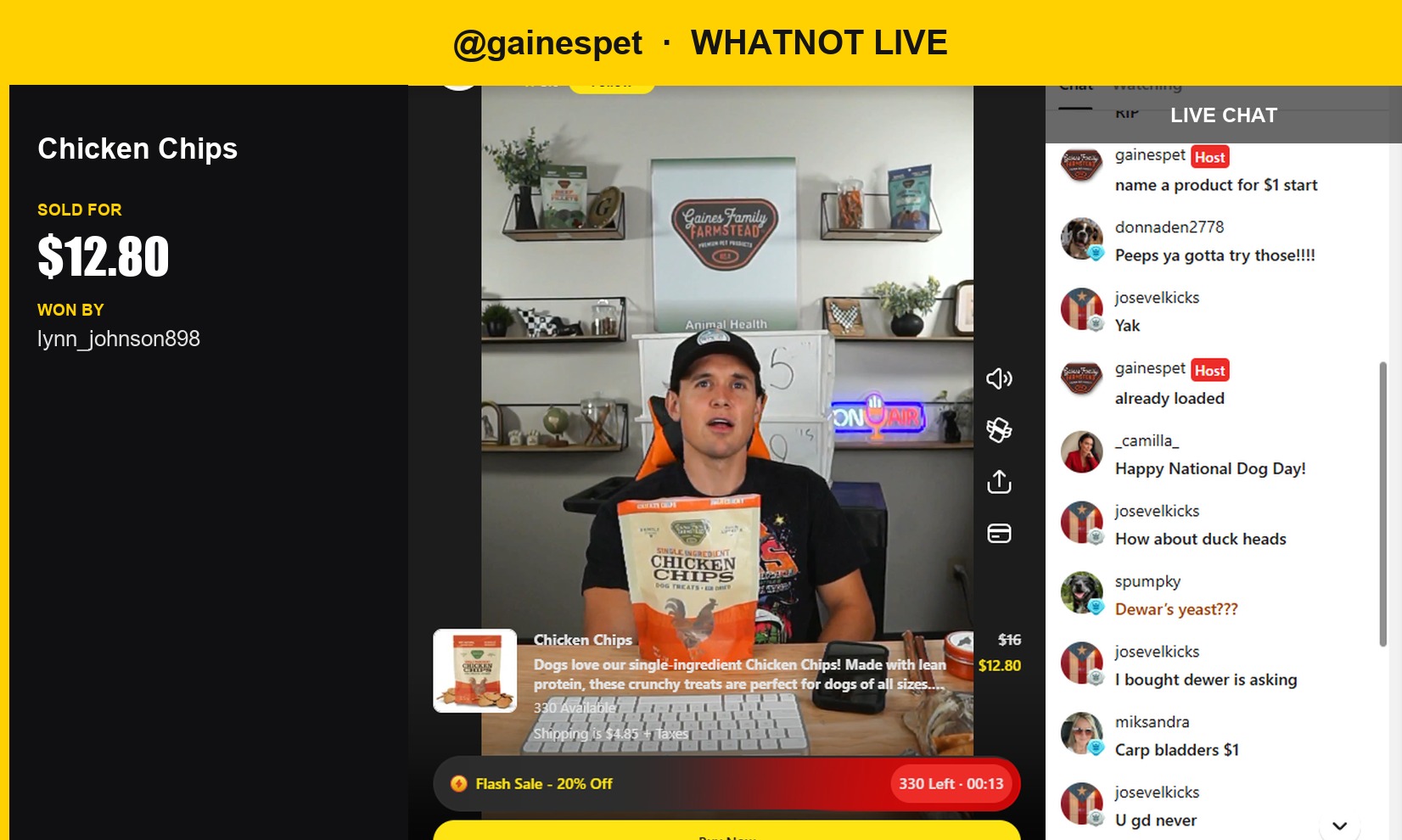 Live From Whatnot: Chicken Chips Fly Off the Shelves!