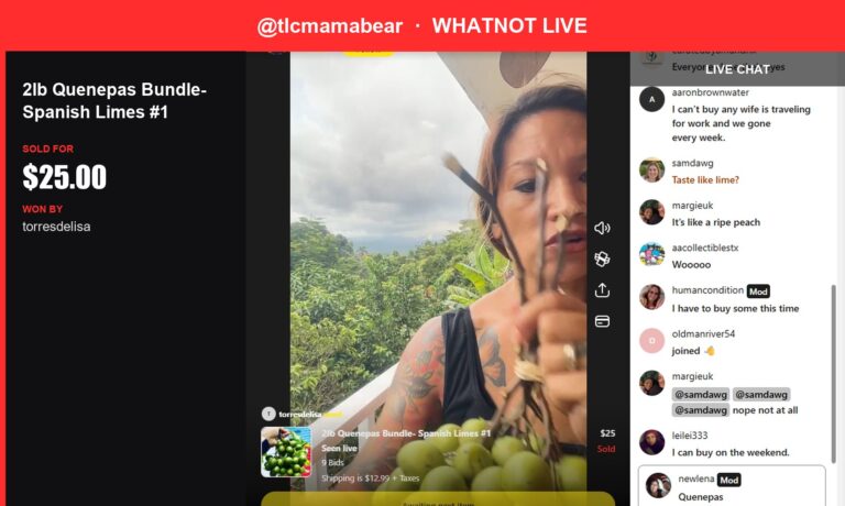 Quenepas Bundle Sells for $25 in Whatnot Show