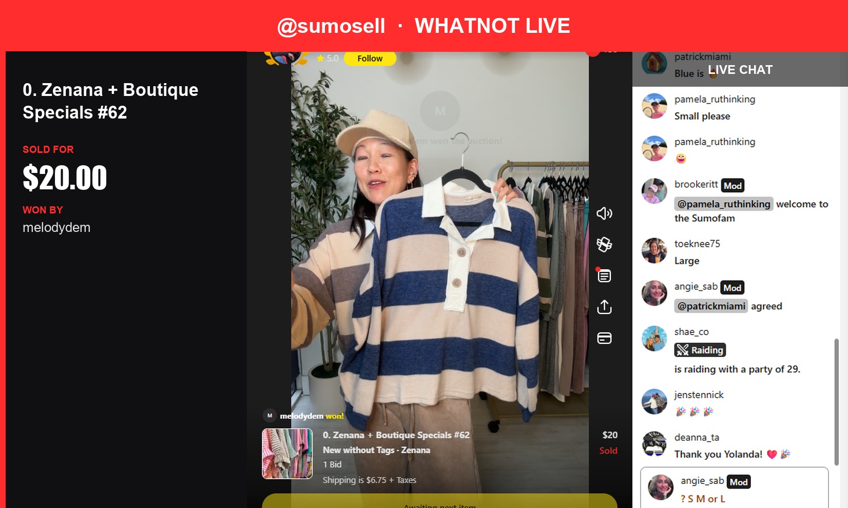 Mid-Show Surprise: Navy-Colored Item Sells for $20
