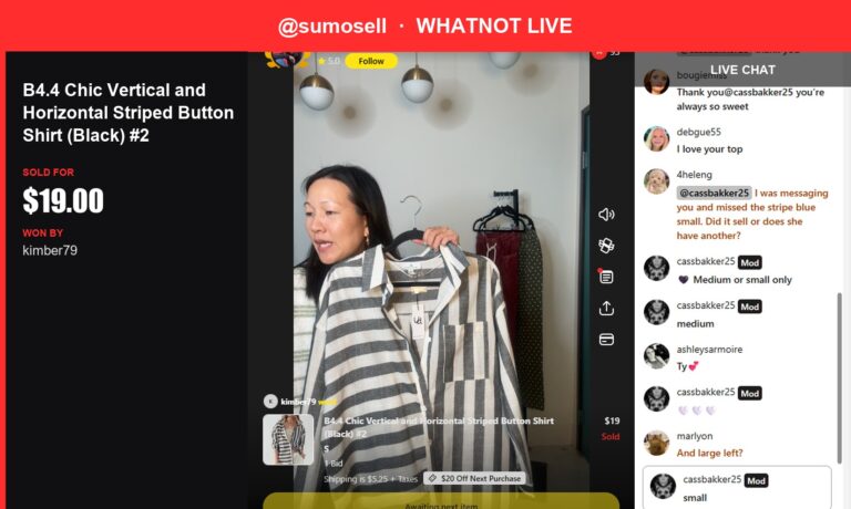 Rare Score: Black Chic Vertical and Horizontal Striped Button Shirt Snagged for $19