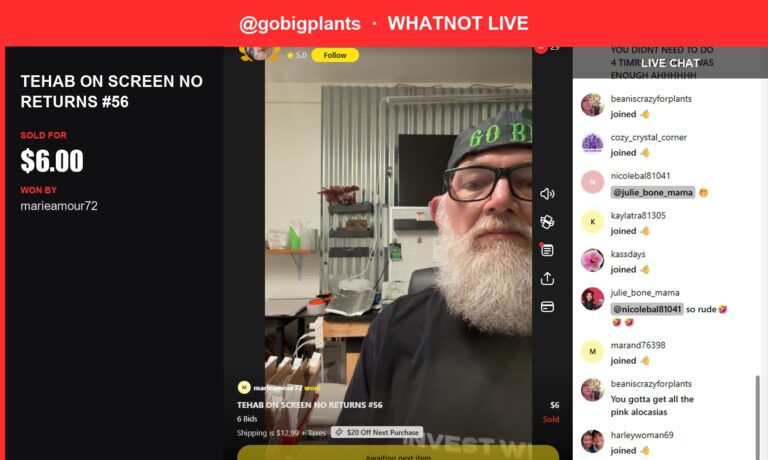 Gobigplants' Humidity Kit Sells for $6 in Whatnot Live Show