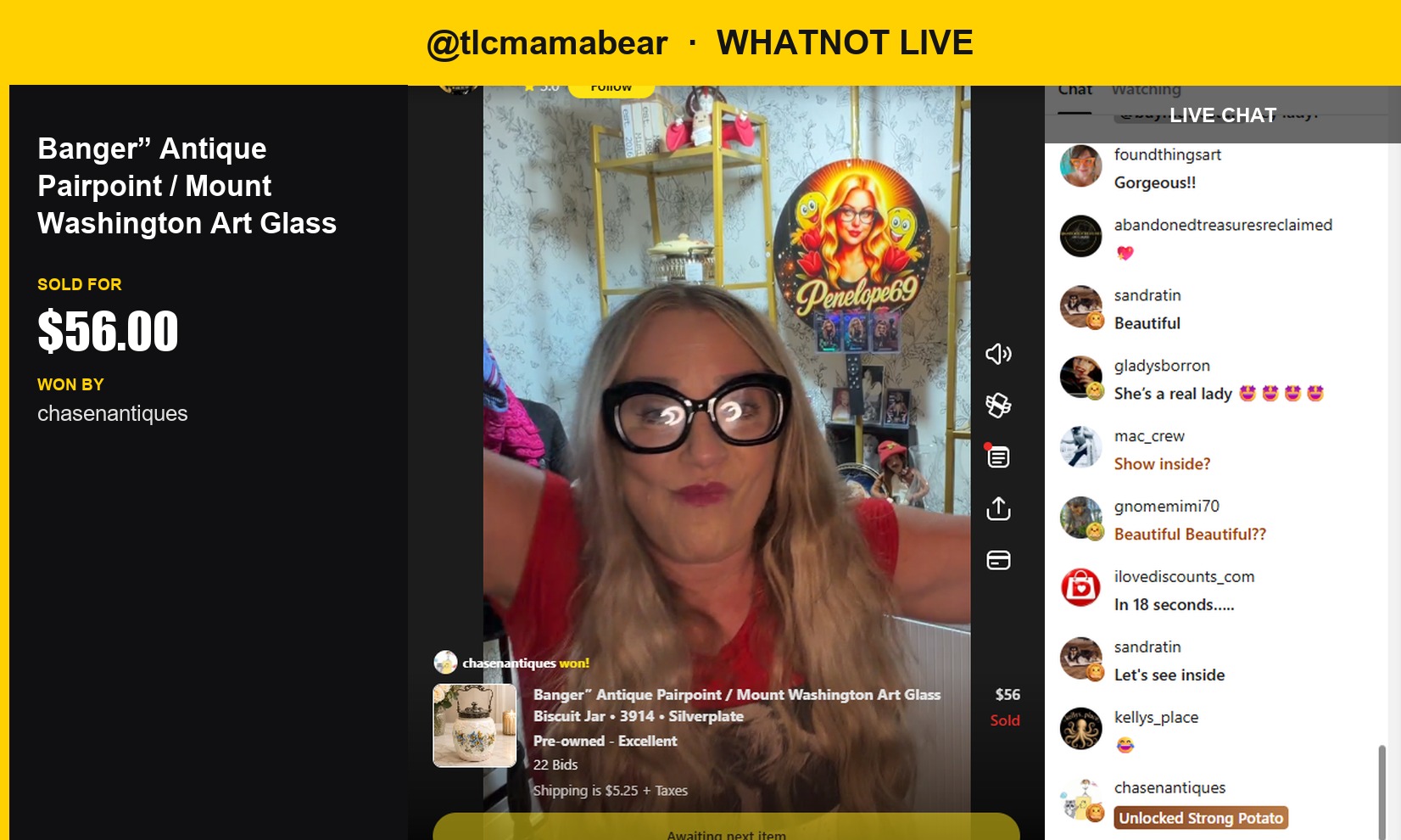 "Silverplate Steal" on Whatnot Live Show