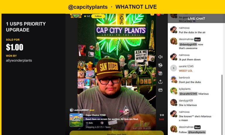 Whatnot Winner: Allywonderplants Snags Postage Upgrade for a Song!