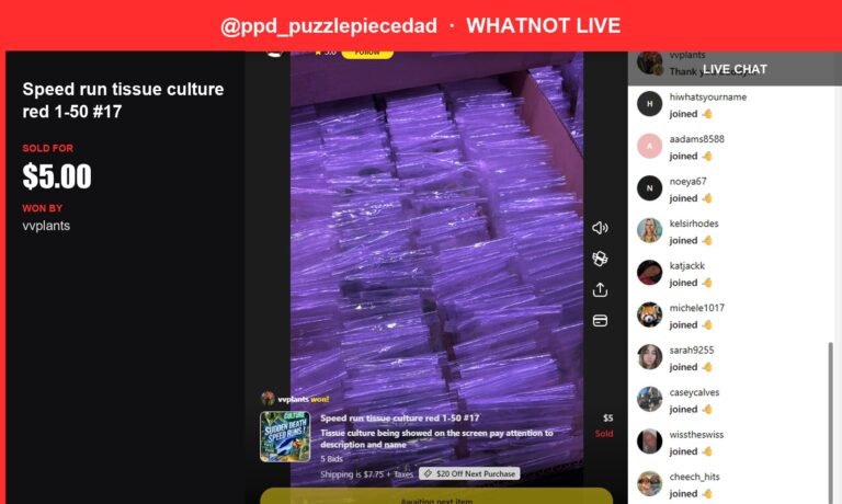 Tissue Culture Temptation: Speed Run Sells for $5