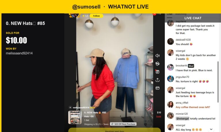 Hats Galore! Sumosell's Whatnot Live Show Sells Out Camel-Colored Chapeau