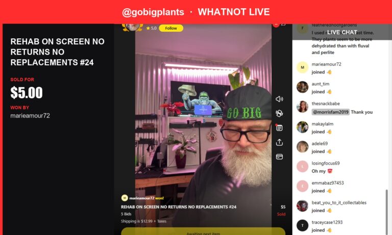 Low-Maintenance Plant Steals the Show on Whatnot Live Auction!