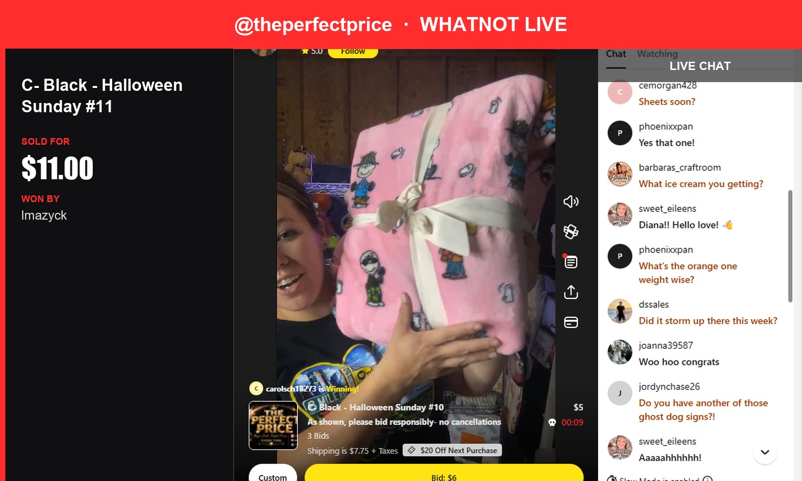 Halloween Decor Scored: Mazyck Wins Creepy Goodies in Whatnot Auction