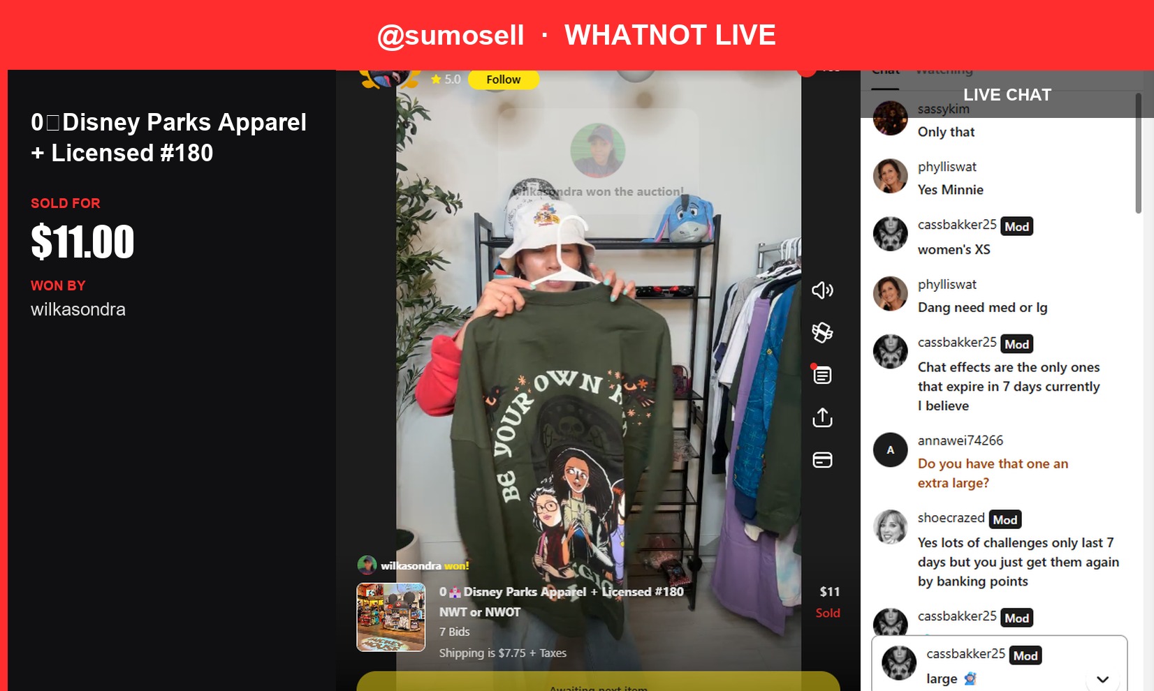 "Cozy Disney Parks Sweatshirt Swept Up in Whatnot Sale!"