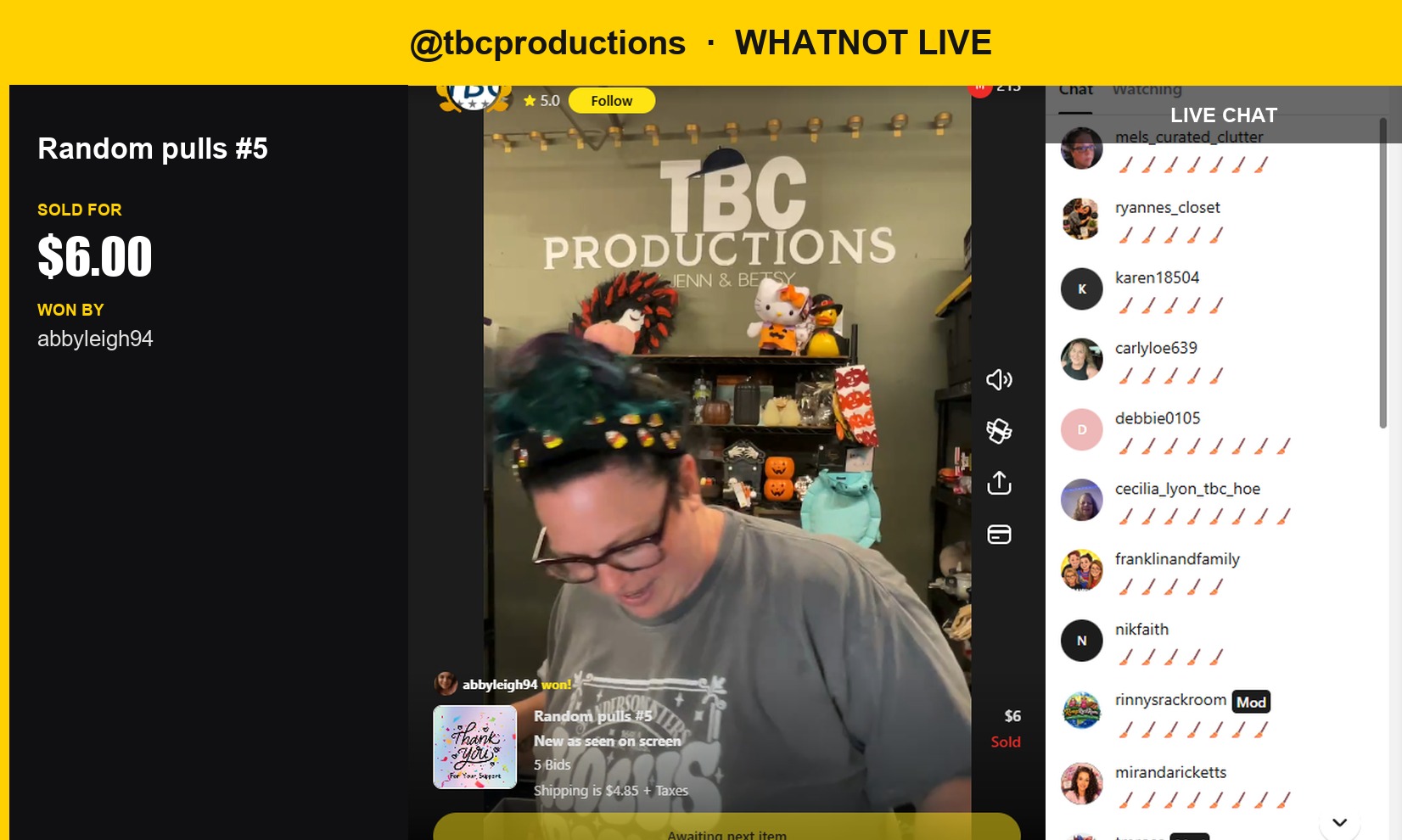Item of the Episode: Random Pulls #5 from tbcproductions!