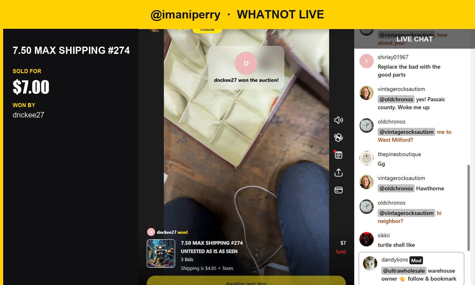 Vintage Cufflink Sells for $7 in Imani Perry's Live Show