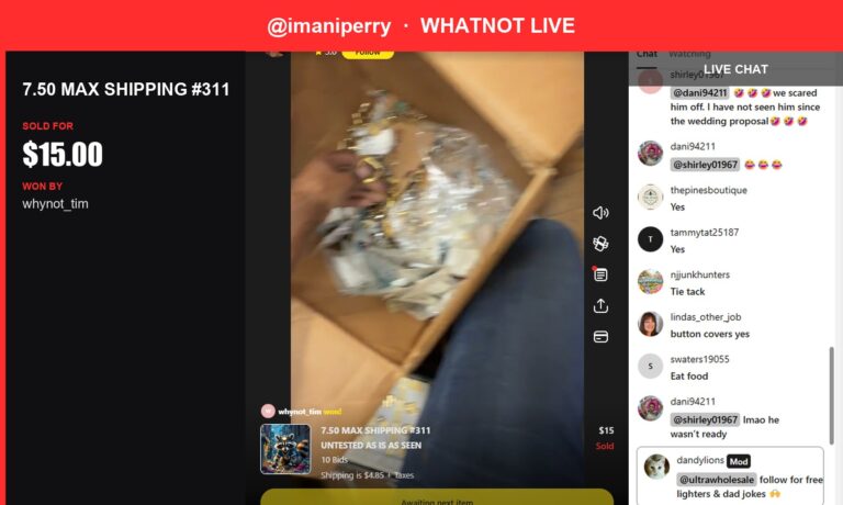 Cufflink Frenzy on Whatnot Live