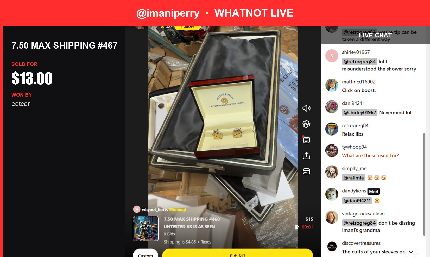 Whatnot Win: "Hard 69%" Charger Scores a Cool $13