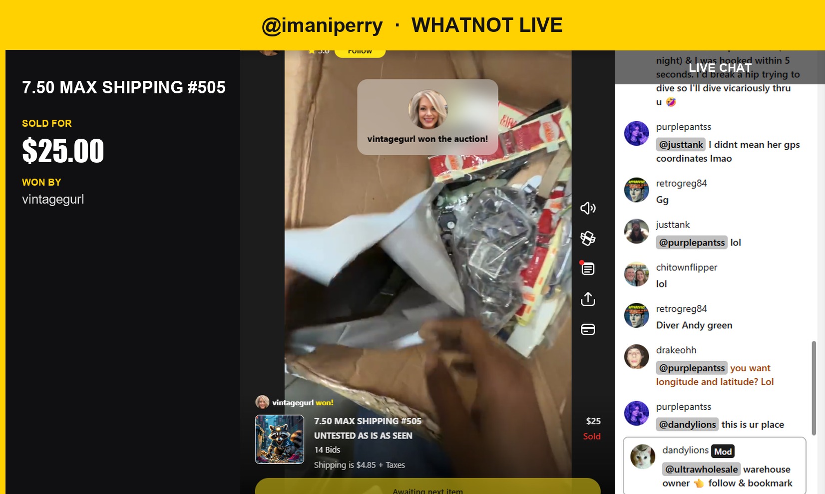 "Single Cufflinks Steal: Rare Finds Abound in imaniperry's Storage Unit Livestream"