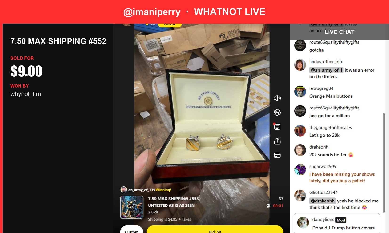 Hidden Gem Sells to WhyNot_Tim on Whatnot Show