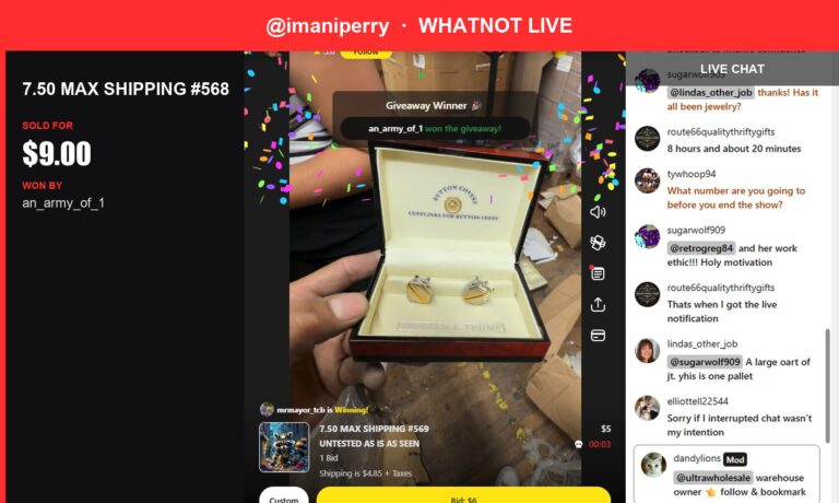Item #568 Sells for $9.00