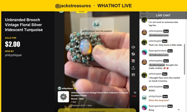 The Butterfly Effect: Phillyphlipper Wins Vintage Brooch in Whatnot Show