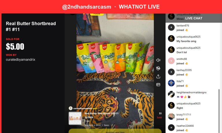 Friday Treats: Rare Shortbread Sells Fast in 2ndhandsarcasm's Live Show