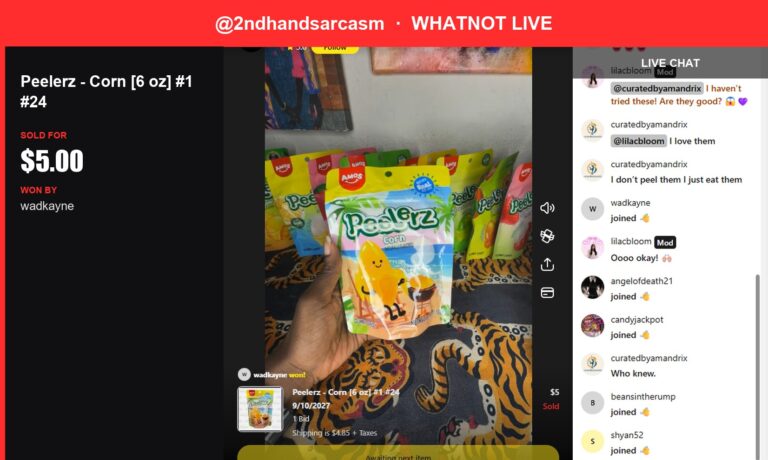 Peelerz - Corn Goes for a Steady $5 on Whatnot Live Auction