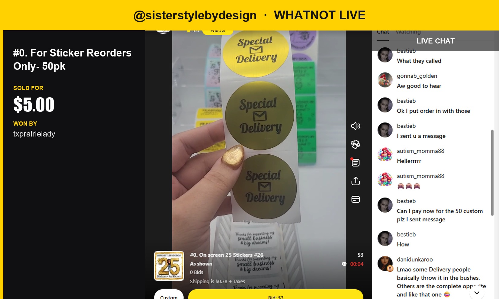 Sticker Bonanza! Custom Design Stickers Sell Fast on Whatnot