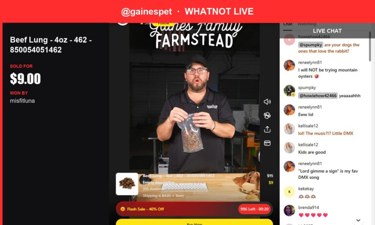 Beef Lung Scores a Winner in Whatnot Live Auction