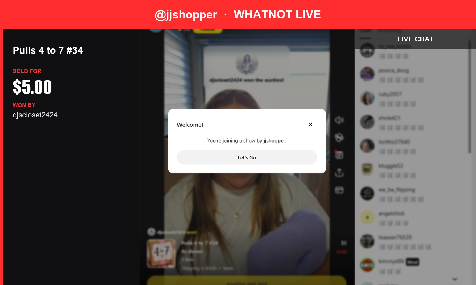 A Whimsical Win: jjshopper's "Pulls 4 to 7 #34" Scores Big