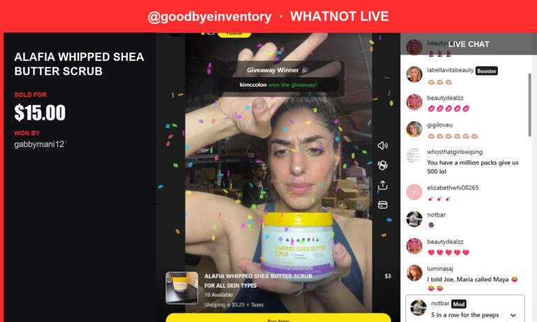 Whatnot Steal of the Show: ALAFIA Whipped Shea Butter Scrub for $15