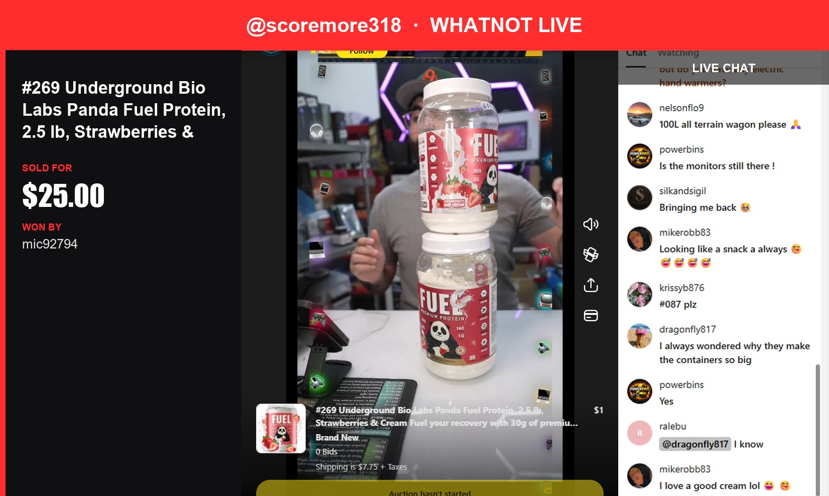 Cream of the Crop: Scoremore318's Whatnot Sell