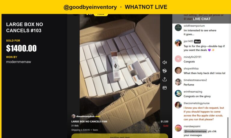 Last One Frenzy: "LARGE BOX NO CANCELS" Sells for $1400 on Whatnot