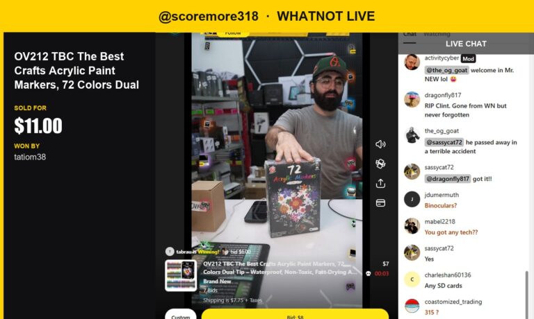 Acrylic Paint Markers Sell for $11 in Whatnot Live Auction