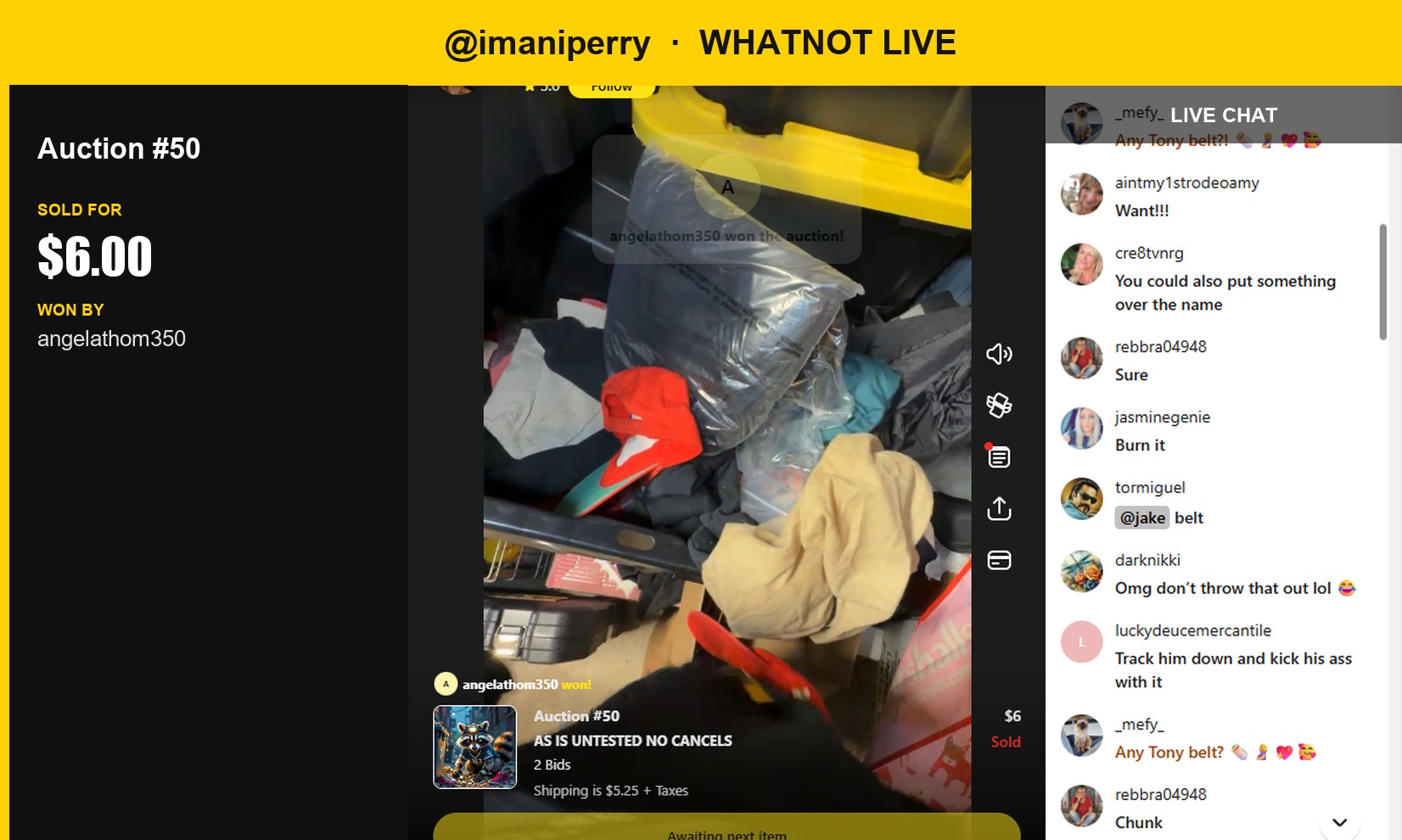 Imaniperry's Live Show Delivers Laughs and a $6 Designer Hat
