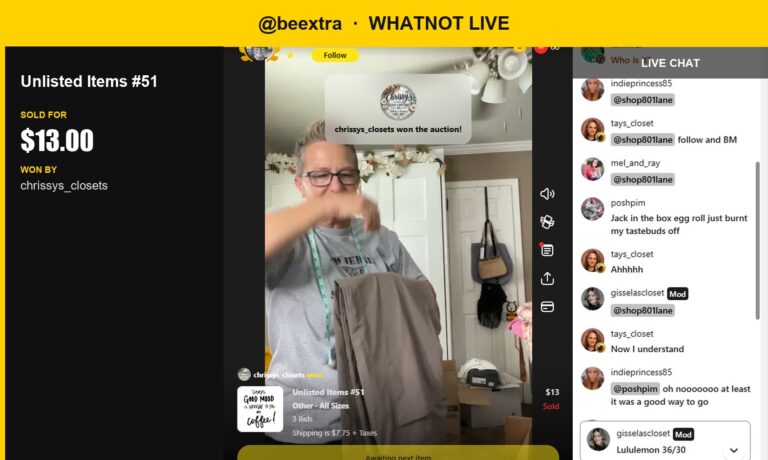 Whatnot Live Auction Recap