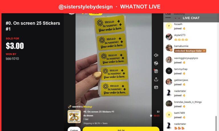What's Hot on Whatnot: 25 Packs of Stickers Sold with a Bang!