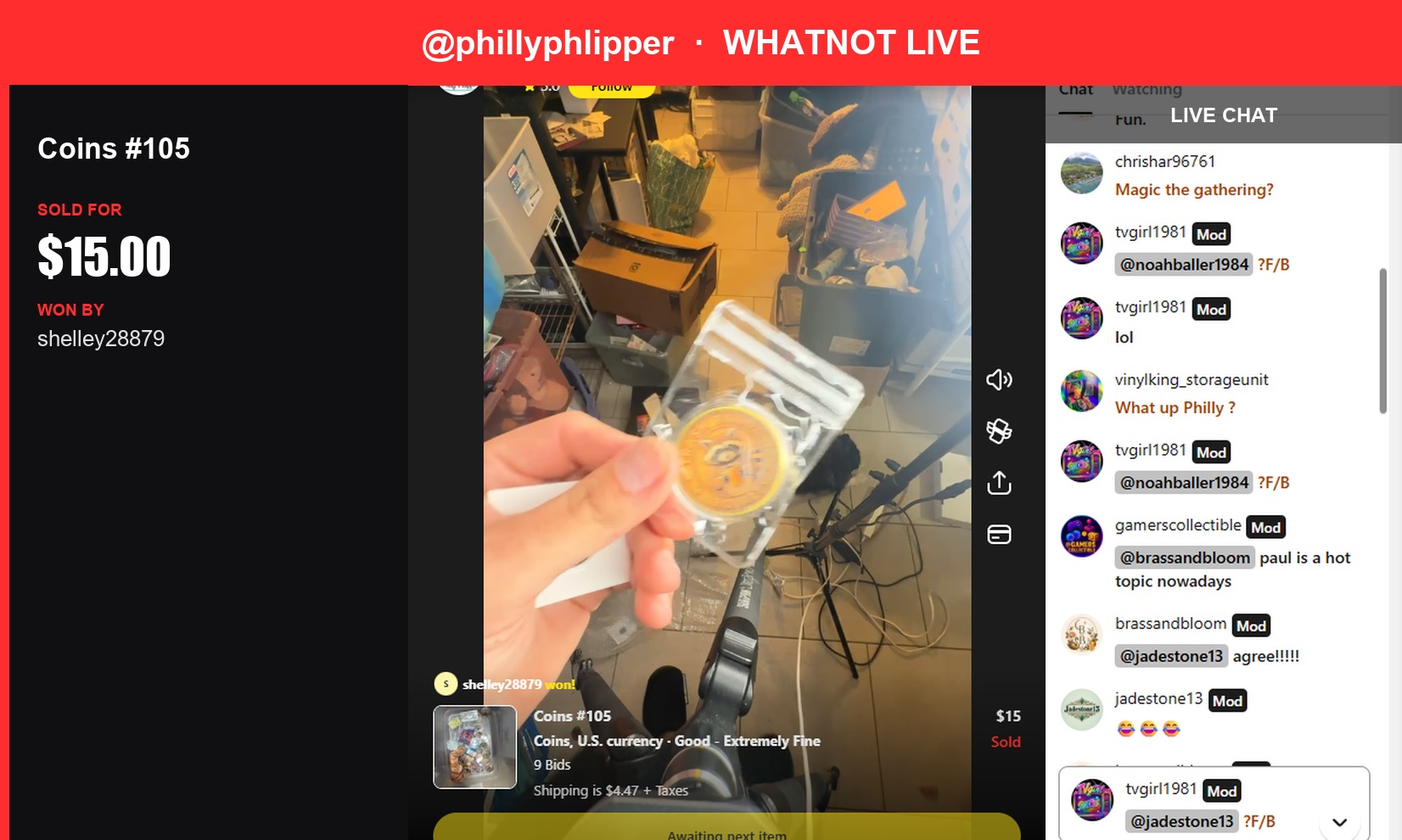 Trash Talk Challenge Coin Sold for $15 on Whatnot Live