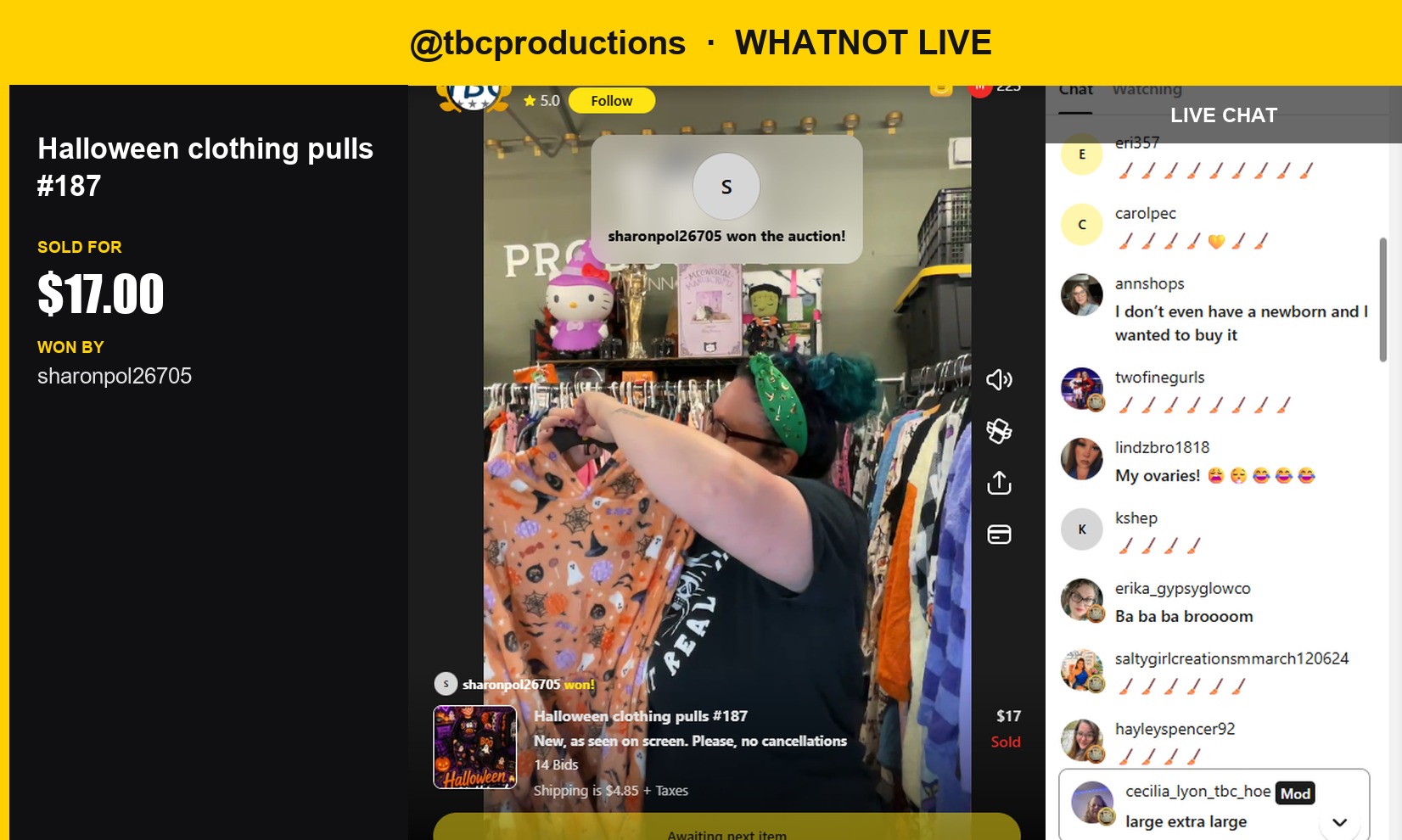 The Thrill of the Sell: Halloween Clothing Pulls Sell for $17