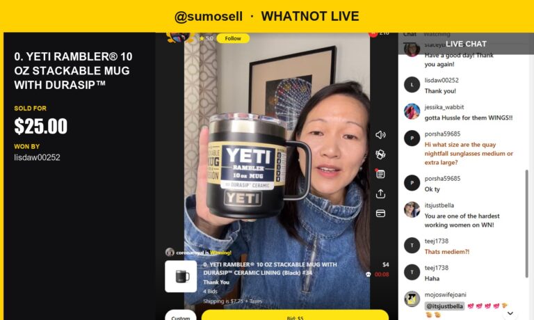 YETI RAMBLER MUG Sells for $25 in Whatnot Live Auction