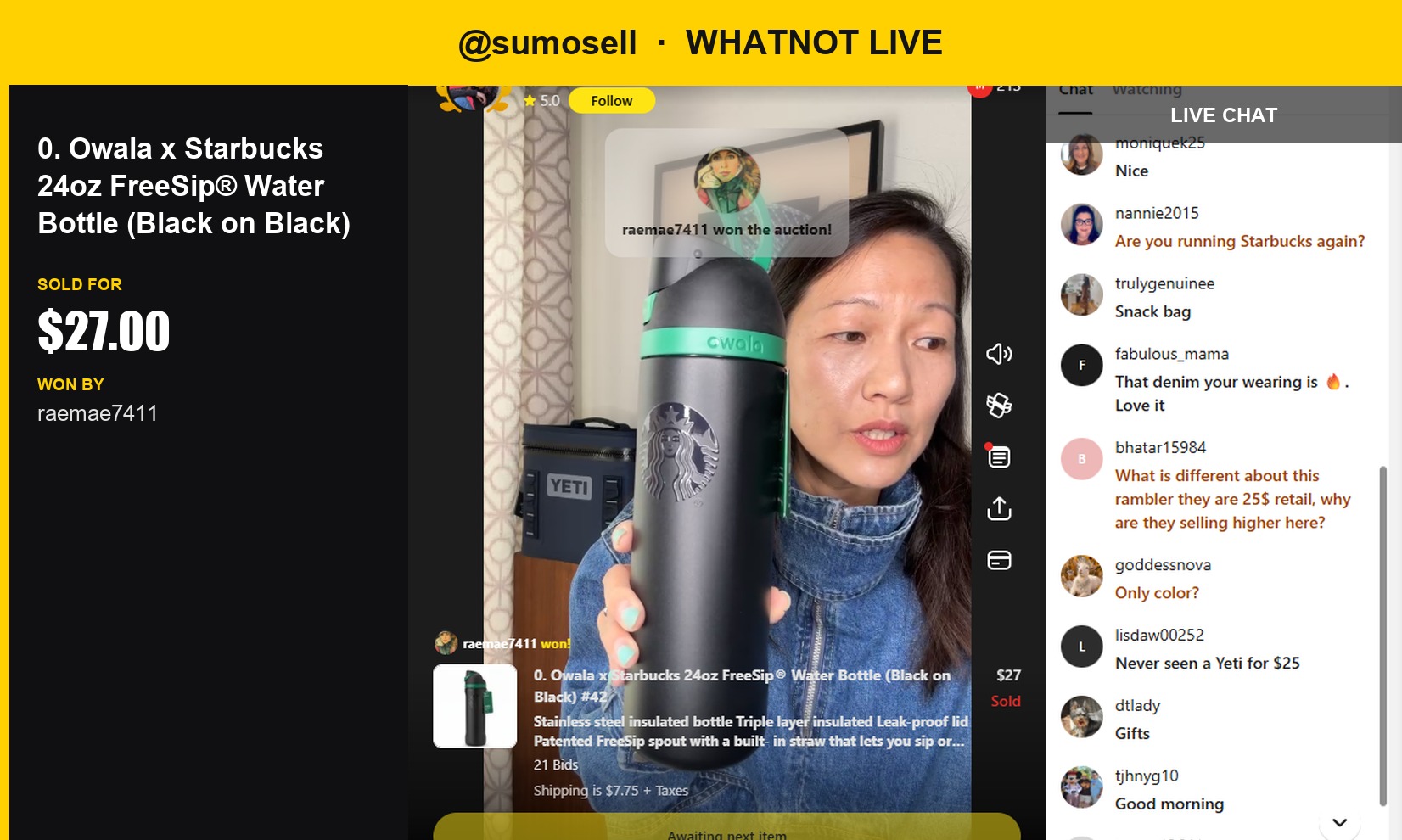 Whatnot Deal of the Day: Owala x Starbucks Water Bottle