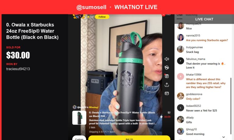 A Rare Whatnot Find: Owala x Starbucks 24oz Water Bottle Sells for $30