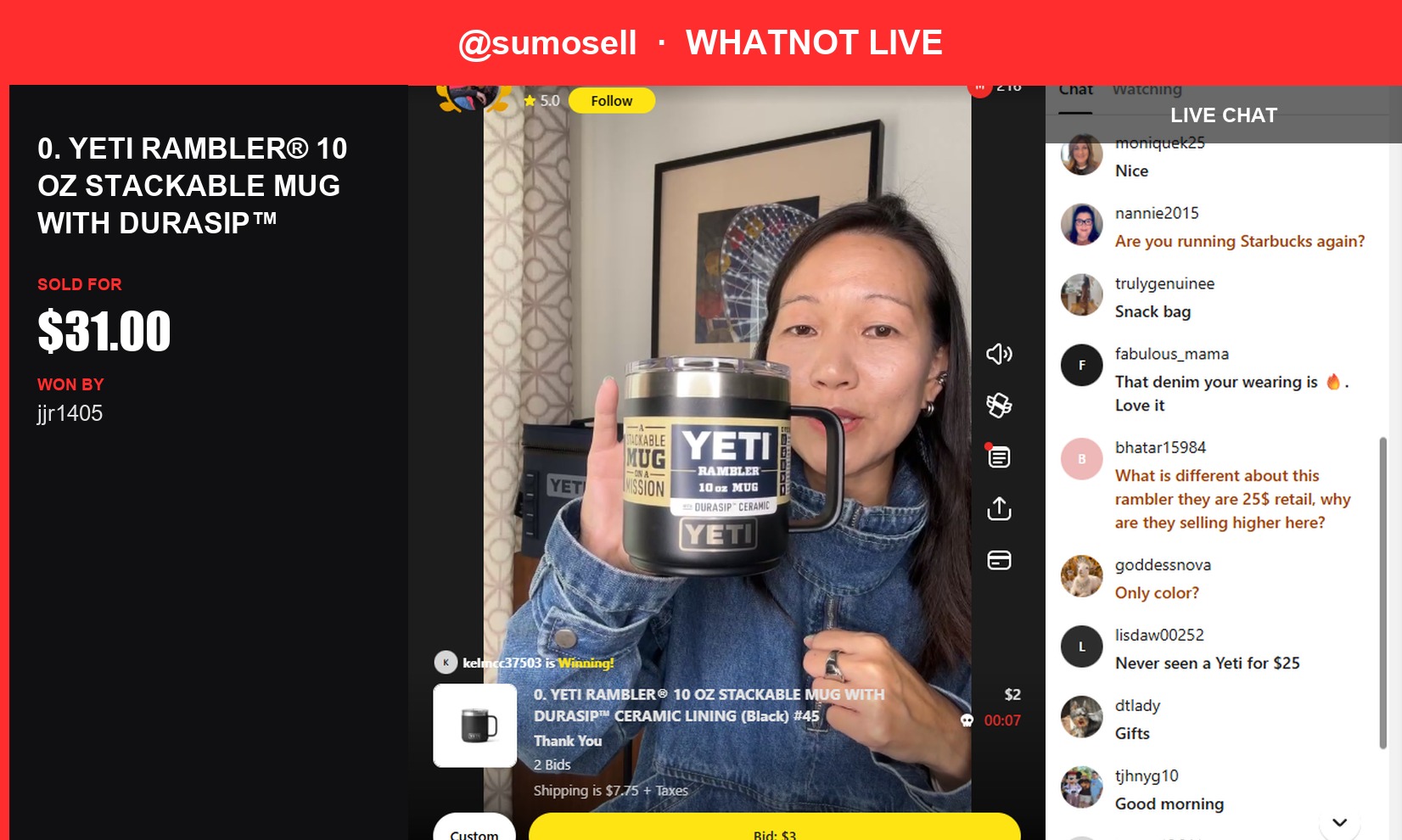 Tummy Tamer Lands on its Feet: YETI Rambler Mug Sells for $31