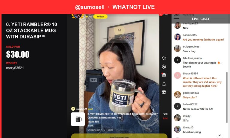 Whatnot Win: Rare YETI RAMBLER MUG Sells to mary63521 for $30