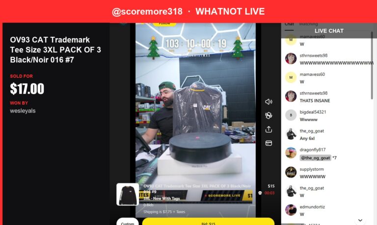 Whatnot Live Show: Scoremore318's Retail Gem Snags New Home