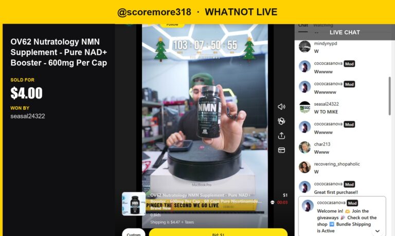 Whatnot Wonders: Scoremore318 Scores Big with NMN Supplement Sale