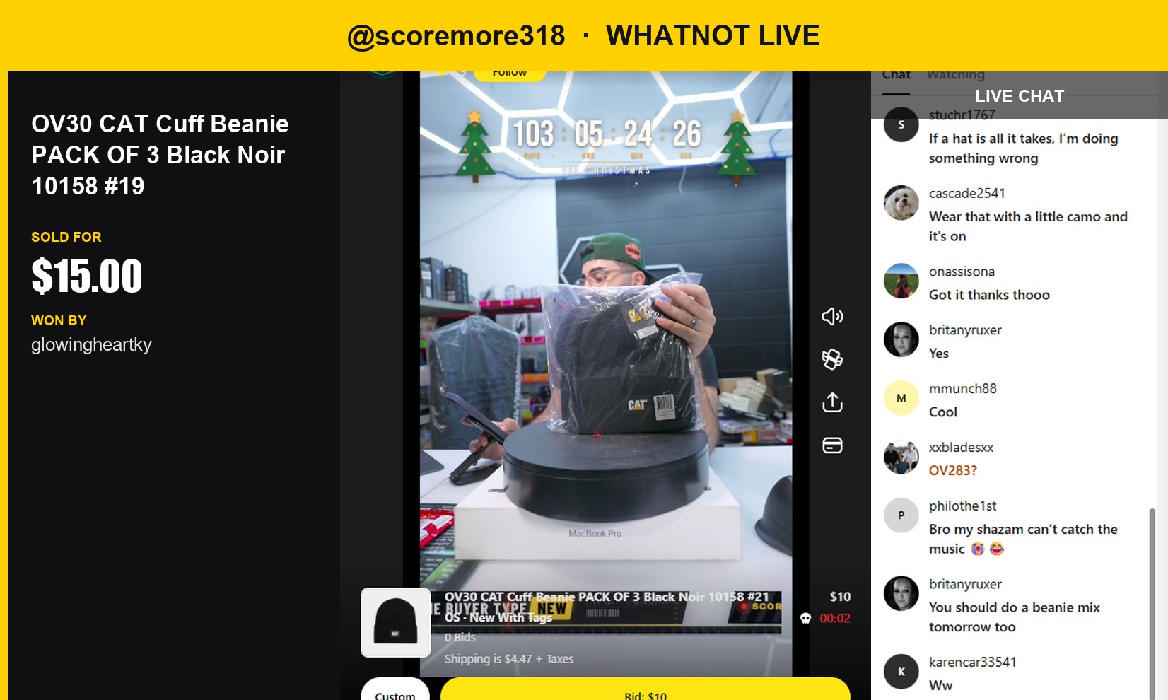 Fauxhawk Frenzy: Scoremore318 Sells Out of Black Beanie Trios