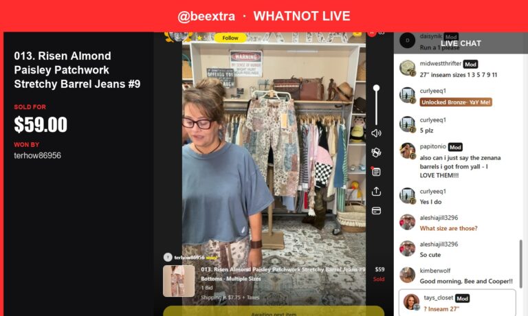 Paisley Perfection Sells on Whatnot Live Show