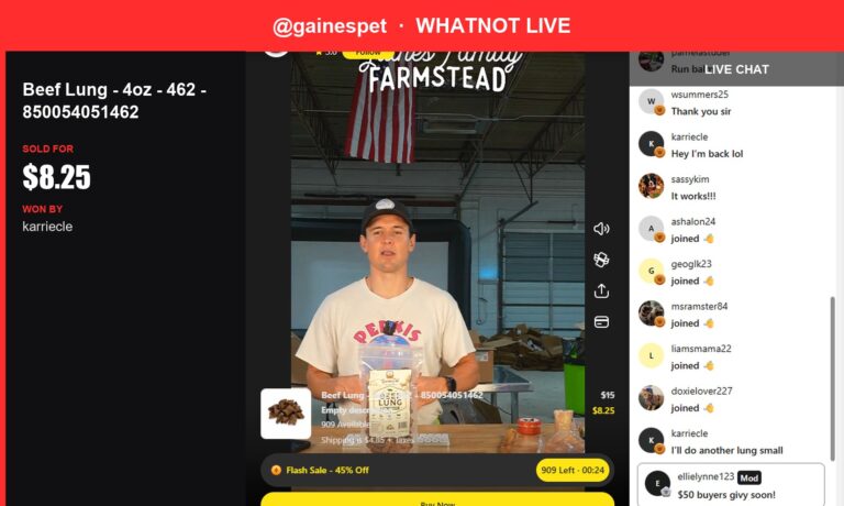Beef Lung Sells for $8.25 on Whatnot
