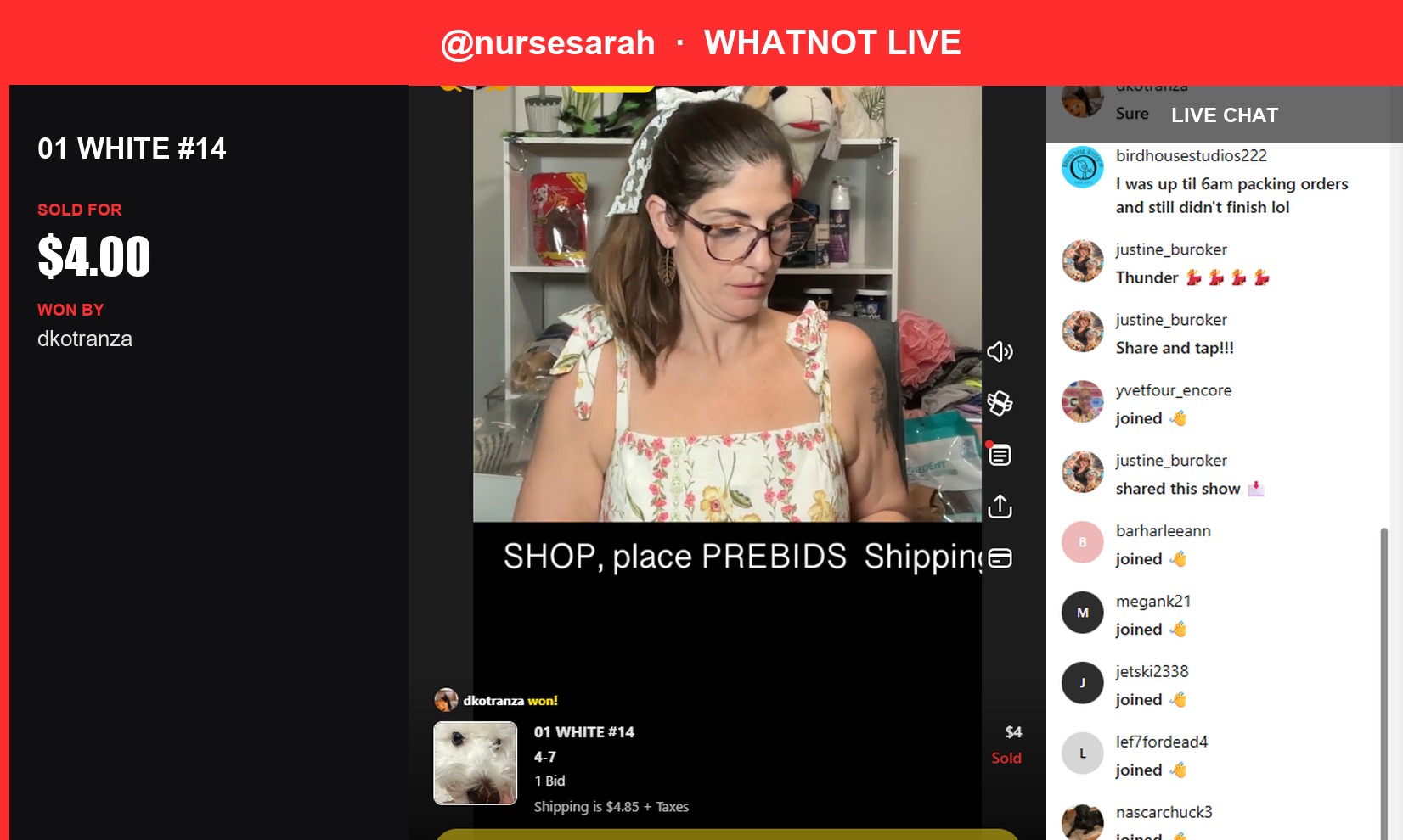 White #14 Code Item Sells to DKotranza