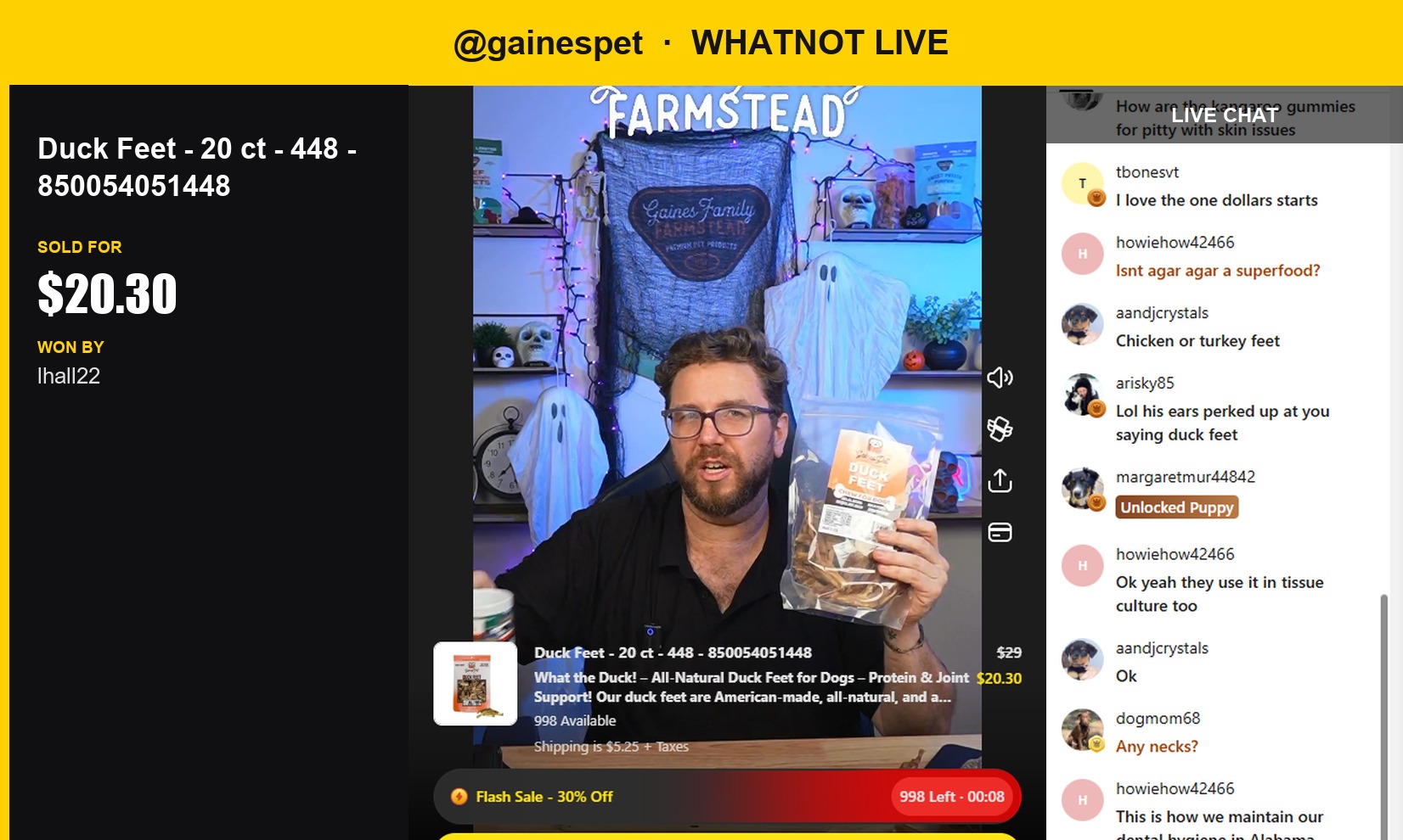 Shoppers Scoop Up Duck Feet at a Steal in Whatnot Live Auction