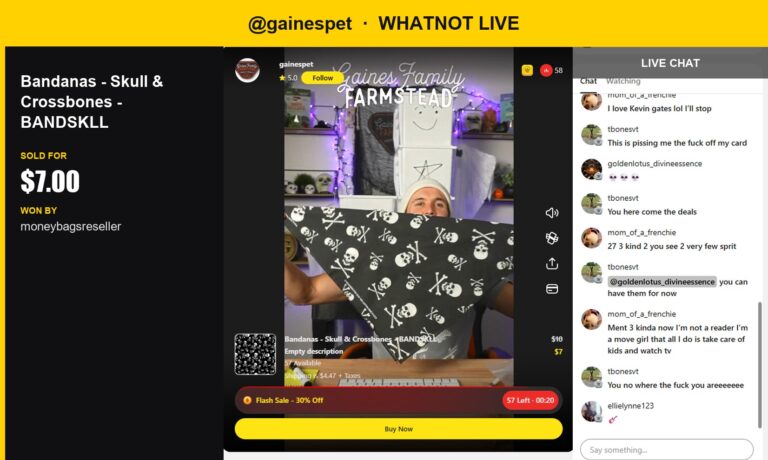 Dapper Dog Bandana Snags $7 on Whatnot Live Show