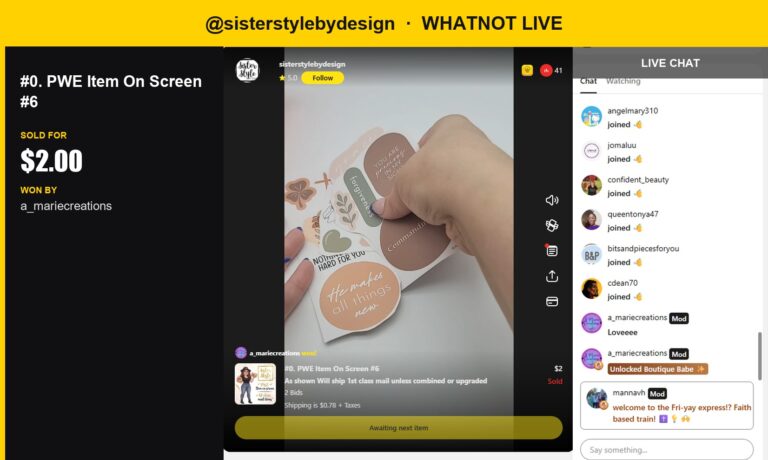 Faith-Based Bundle Sells on Whatnot Live Show